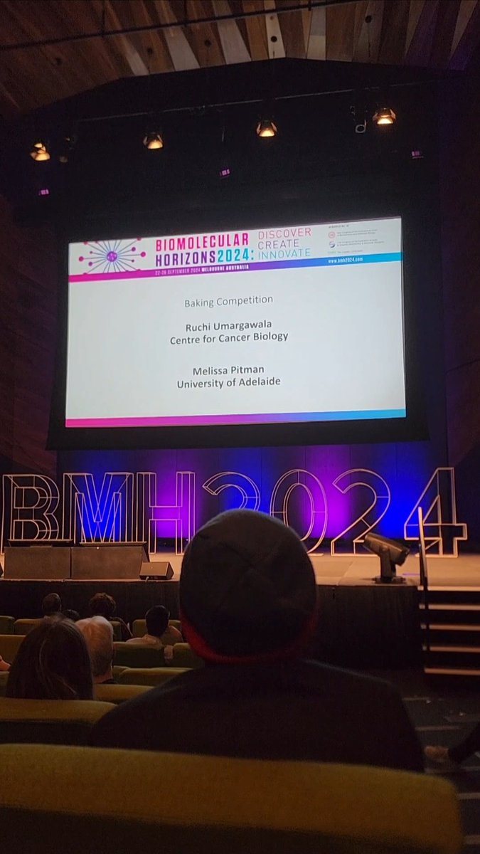 Ruchi Umargamwala (@ruchumargamwala) on Twitter photo I never thought that I would win a baking competition at a scientific conference, but here we are!
Thanks heaps <a href="/bmh2024Melb/">Biomolecular Horizons 2024</a>! 🫶🏼🫶🏼
Also, Adelaide represent ✊🏻✊🏻
#BMH2024 #bakebmh2024 <a href="/CCB_Research/">Centre for Cancer Biology</a> <a href="/UniversitySA/">UniSA</a> I never thought that I would win a baking competition at a scientific conference, but here we are!
Thanks heaps <a href="/bmh2024Melb/">Biomolecular Horizons 2024</a>! 🫶🏼🫶🏼
Also, Adelaide represent ✊🏻✊🏻
#BMH2024 #bakebmh2024 <a href="/CCB_Research/">Centre for Cancer Biology</a> <a href="/UniversitySA/">UniSA</a>