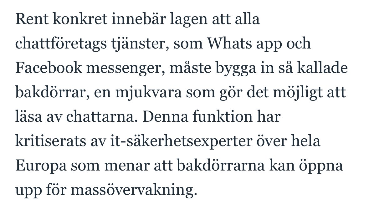 DanielSonesson's tweet image. Det finns inte ord starka nog för att uttrycka magnituden av det svek Moderaterna och Liberalerna står för vad gäller integritet, individens och internets frihet samt säker och trygg kommunikation.

Idag röstar M och L JA till det starkt kritiserade förslaget vid öknamn Chat…