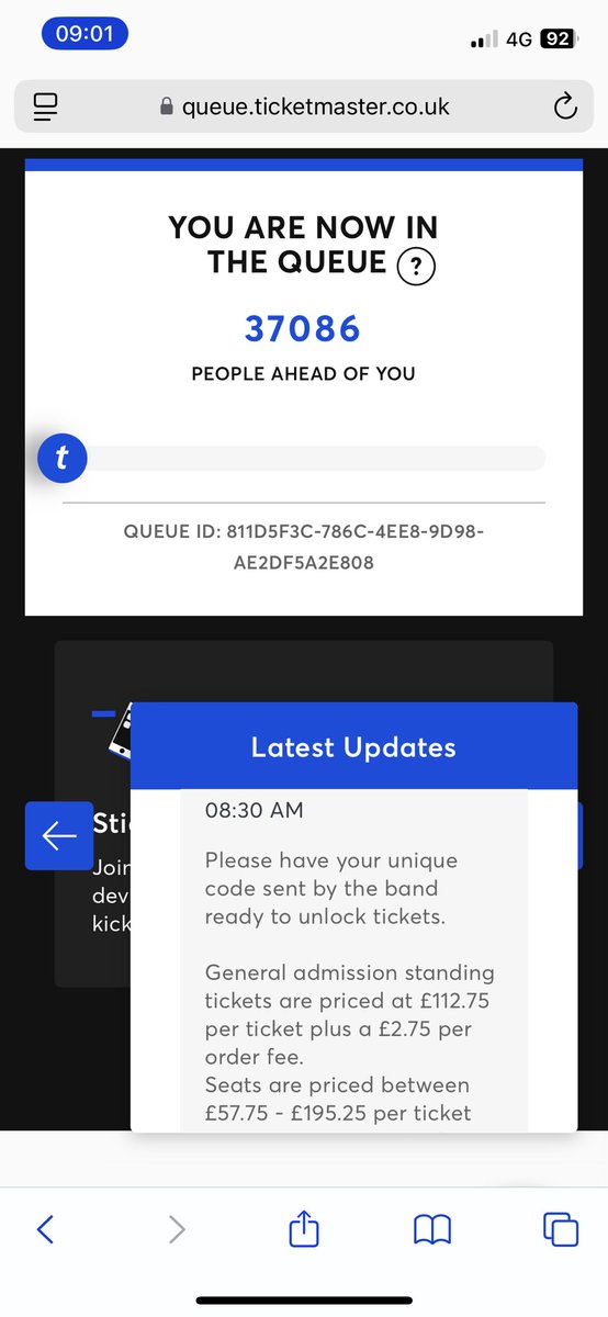 Raymbb's tweet image. How am I still waiting almost 3 hours later when this was my position in the queue at 9am 😭 #Coldplay