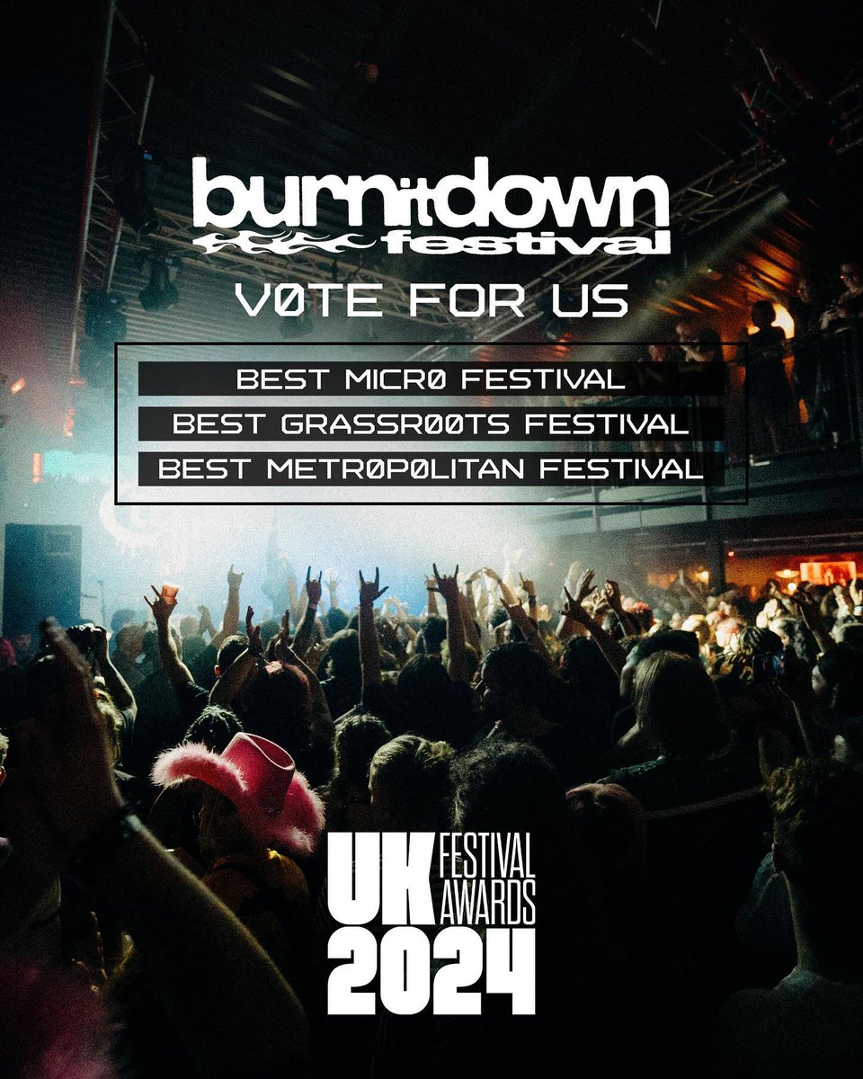 Burn It Down Festival (@burnitdownfest) on Twitter photo We are up for 3 awards at this year's <a href="/festival_awards/">UK Festival Awards</a>
It would mean a lot to us if you can give us a vote
Vote here
surveymonkey.com/r/UKFA24 We are up for 3 awards at this year's <a href="/festival_awards/">UK Festival Awards</a>
It would mean a lot to us if you can give us a vote
Vote here
surveymonkey.com/r/UKFA24