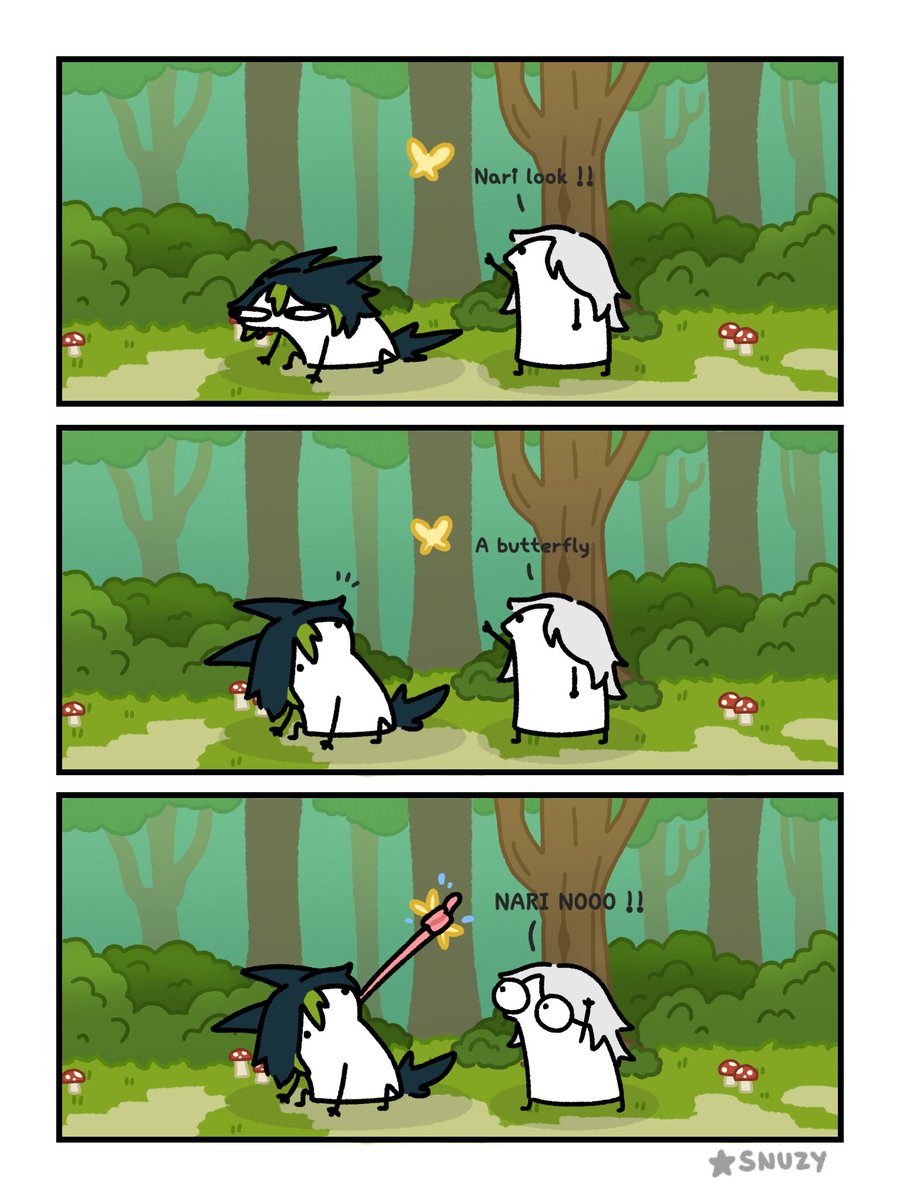 SnuzTangerine's tweet photo. Butterfly more like Dinnerfly 
#cynonari #cyno #Tighnari https://t.co/O3DMiXj5km