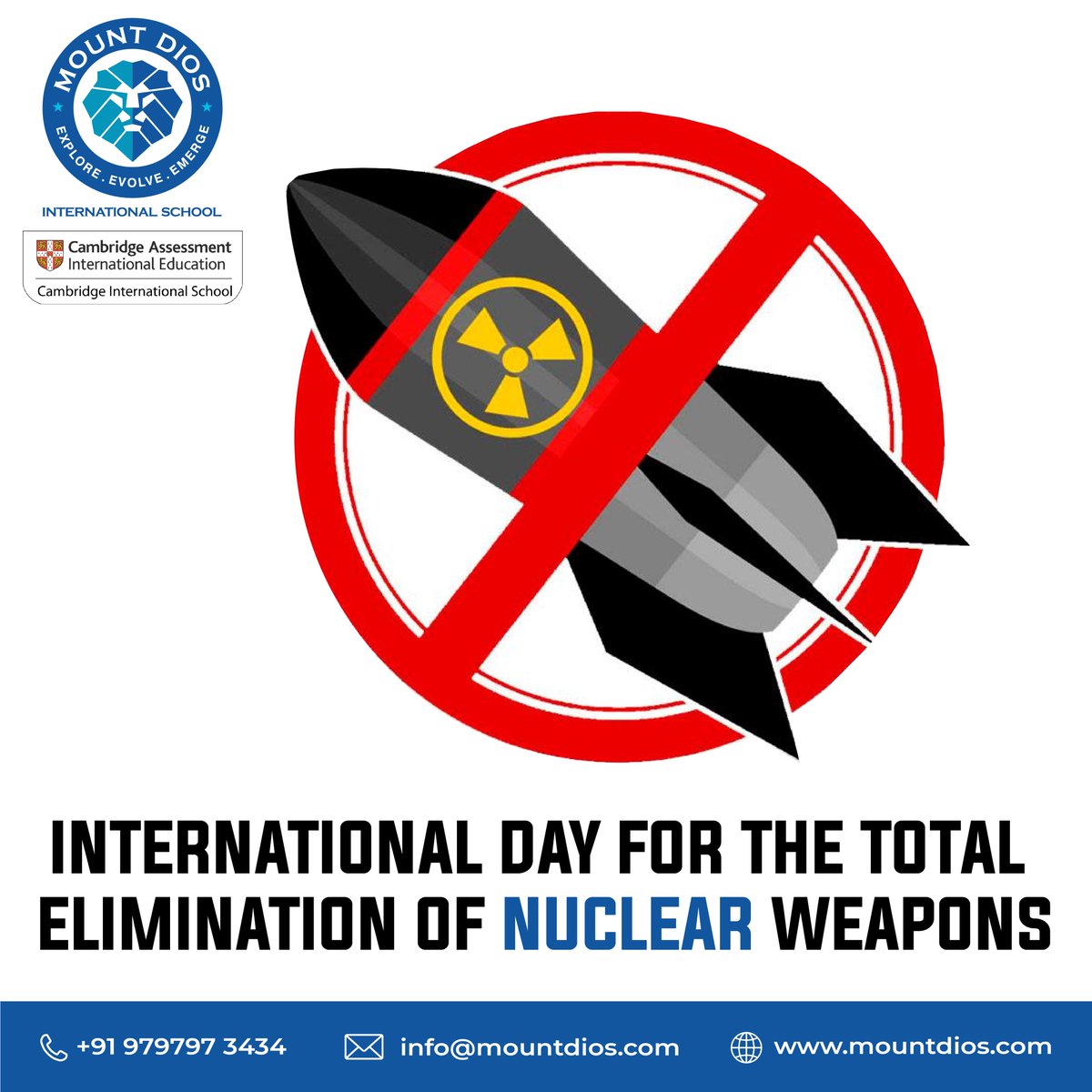 International Day for the Total Elimination of Nuclear Weapons
#InternationalDayfortheTotalEliminationofNuclearWeapons #MDIS