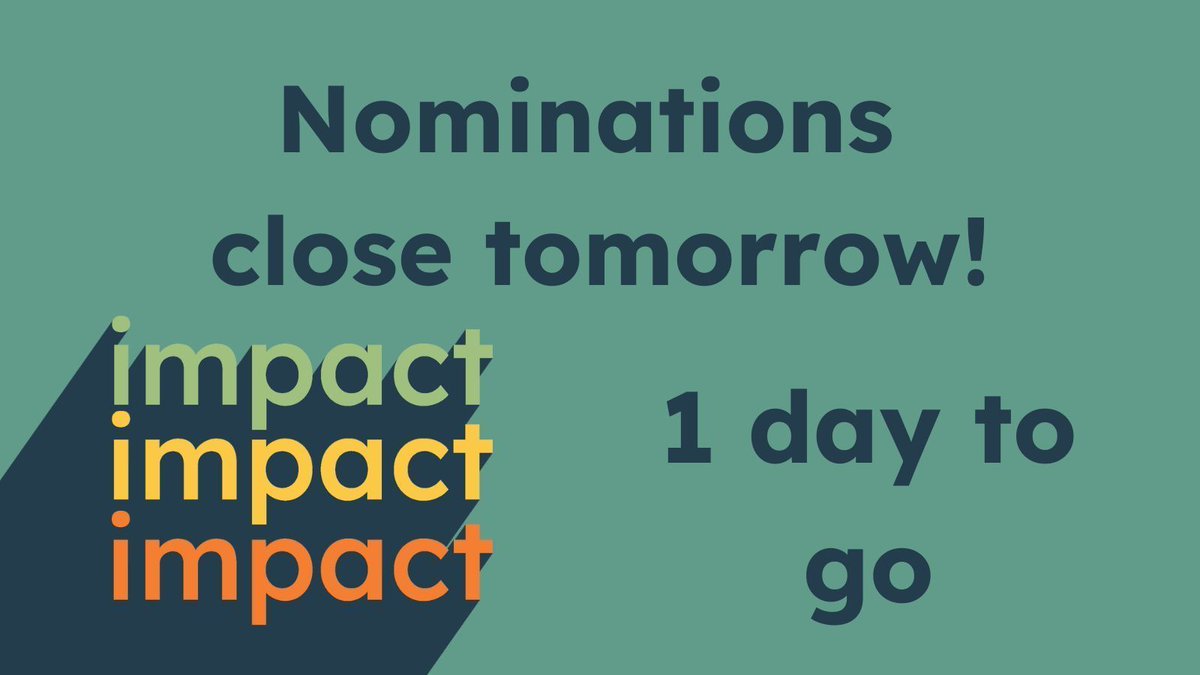 #WeAreImpact2024 nominations close tomorrow!

24 more hours to nominate yourself or someone else who can be a strong voice for change when it comes to disabled and neurodivergent representation in the games industry!

buff.ly/3zk2Afb