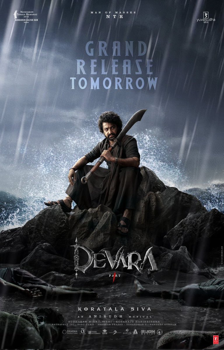 sreevishnuoffl's tweet photo. Sending my best wishes to Man of Masses @tarak9999 garu, #KortalaSiva Garu and the entire team of #Devara for the Grand Release tomorrow ❤️‍🔥

Can’t wait to witness the epic visual spectacle on the big screens and wishing the team a Massive Blockbuster 🤗

#SaifAliKhan #JanhviKapoor @anirudhofficial @NANDAMURIKALYAN @RathnaveluDop @sabucyril @sreekar_prasad @NTRArtsOfficial @YuvasudhaArts @DevaraMovie