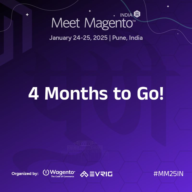 𝐓𝐡𝐞 𝐂𝐨𝐮𝐧𝐭𝐝𝐨𝐰𝐧 𝐁𝐞𝐠𝐢𝐧𝐬! 4 𝐌𝐨𝐧𝐭𝐡𝐬 𝐭𝐨 𝐆𝐨!

Get ready for Meet Magento India 2025! In just 4 months, the most awaited eCommerce event returns, even more exciting and impactful.

This is an experience you won't want to miss!

#MM25IN #MeetMagento #Magento