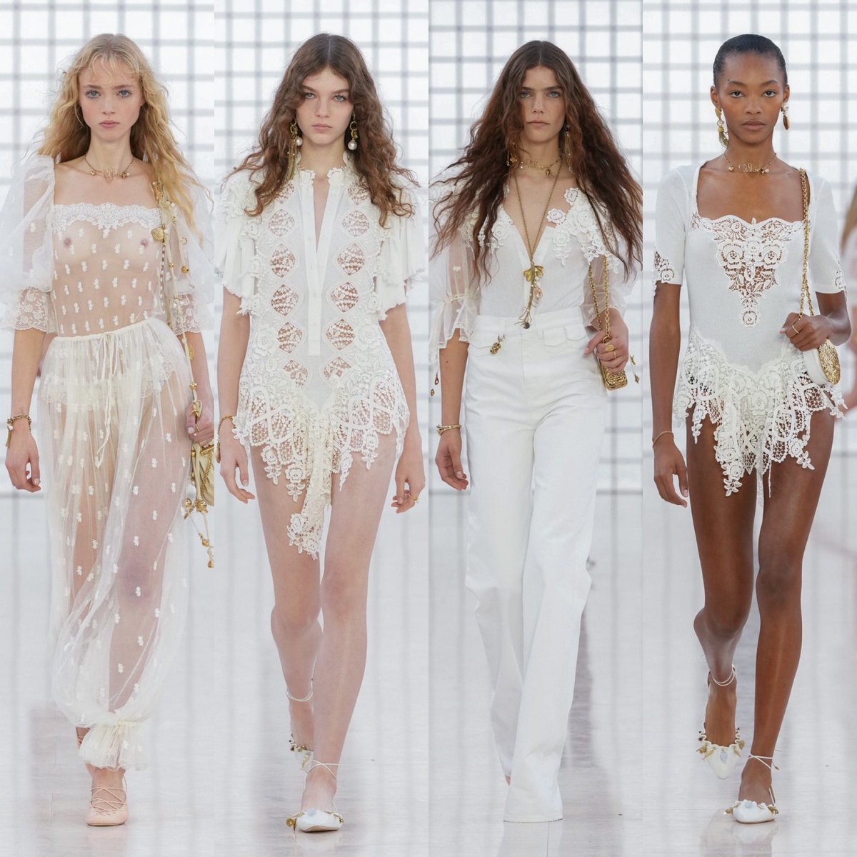 modelsdiaryy's tweet photo. chloé ss25 — so gorgeous &amp; dreamy, chemena kamali has done an amazing job, can’t wait to see more of her work at chloé!! https://t.co/yuPifdwxWm