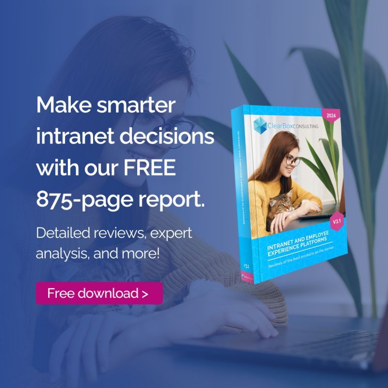 ClearBox Consulting (@clearbox) on Twitter photo 🔎 Looking for the perfect #intranet or EX platform? The latest edition of our Intranet Review Report (V3.3) is out now!
Get your free copy here: clearbox.co.uk/best-intranet-…
🆕 Fresh reviews of <a href="/MangoApps/">Victor</a>, <a href="/OmniaIntranet/">Omnia - the top rated intranet product</a> ,@OakEngage and a new addition <a href="/SynigoPulse/">Synigo Pulse</a> 🔎 Looking for the perfect #intranet or EX platform? The latest edition of our Intranet Review Report (V3.3) is out now!
Get your free copy here: clearbox.co.uk/best-intranet-…
🆕 Fresh reviews of <a href="/MangoApps/">Victor</a>, <a href="/OmniaIntranet/">Omnia - the top rated intranet product</a> ,@OakEngage and a new addition <a href="/SynigoPulse/">Synigo Pulse</a>