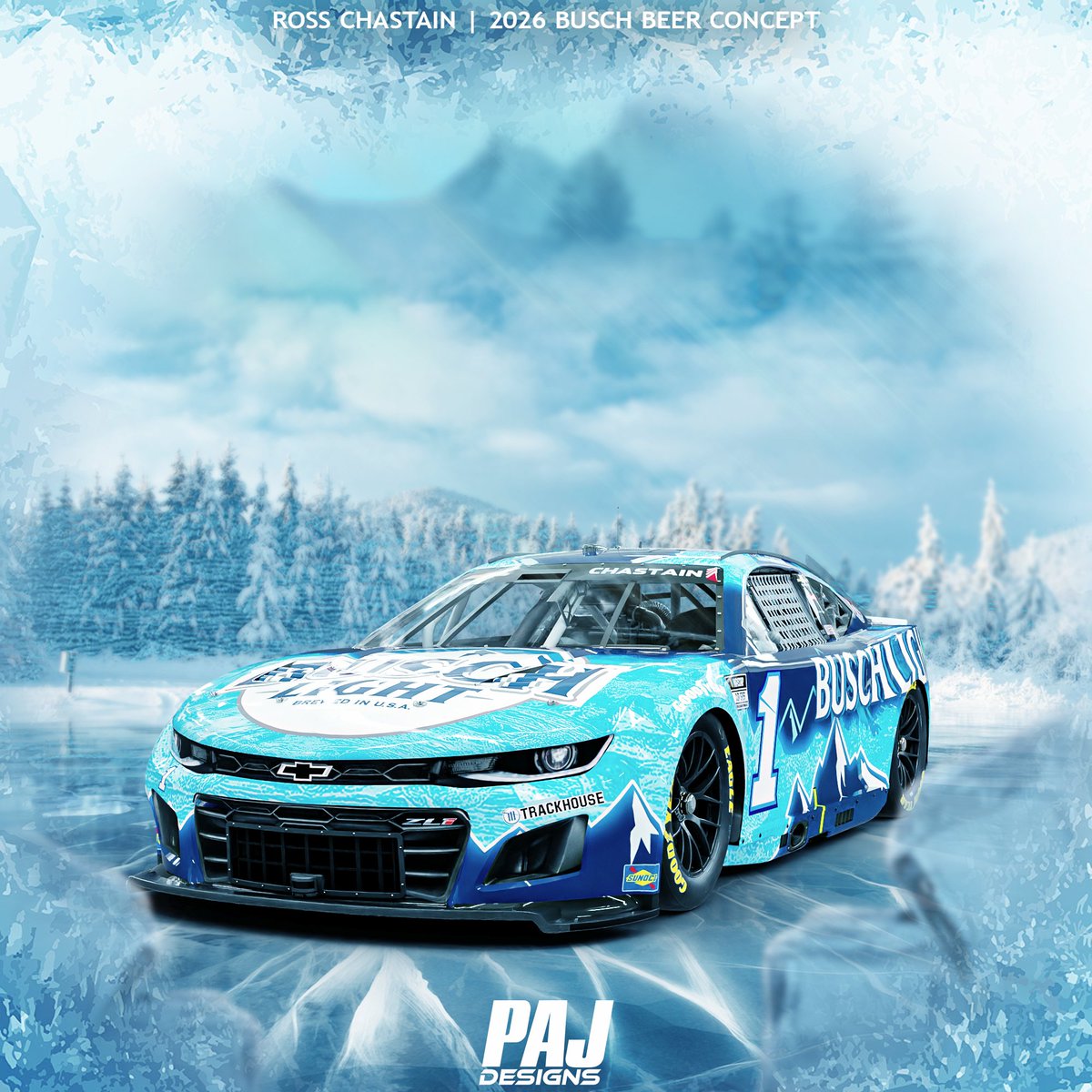 paj_designs's tweet image. 🥶🥶🥶

@RossChastain 2026 @BuschBeer concept.

#nascar #rosschastain #buschlight