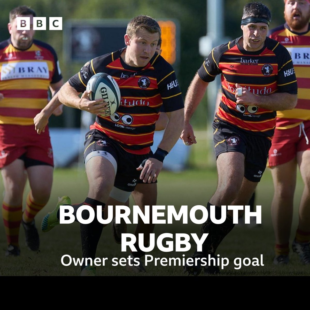 🏉 The new owner of sixth-tier rugby side <a href="/bournemouthrfc/">Bournemouth Rugby</a> believes "there is no reason" why they cannot be a Premiership side in less than 10 years.

⬇️ Read our article with <a href="/LoganLawsonLive/">Logan Lawson</a> here 

bbc.co.uk/sport/rugby-un…

📸 <a href="/Simon_Carlton/">🍒 Simon Carlton🍒</a>