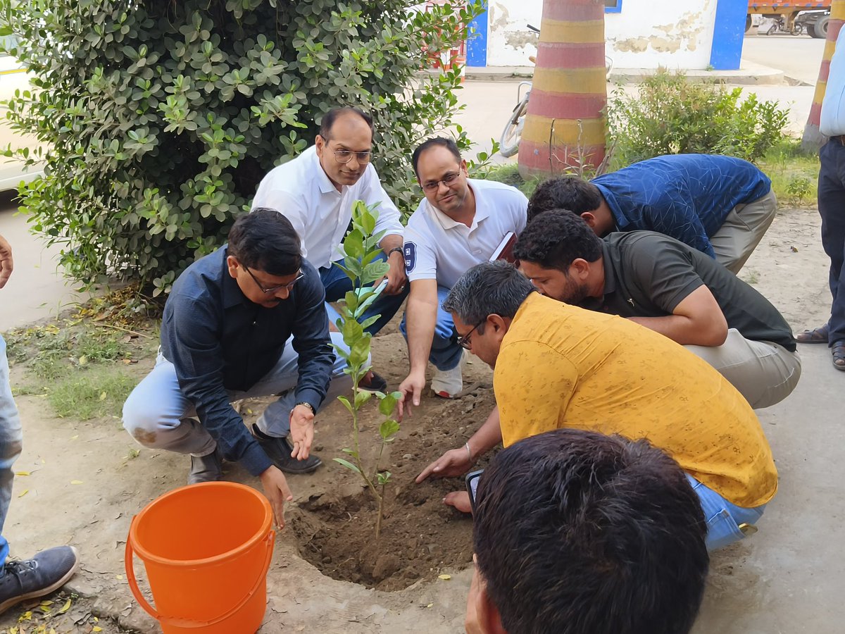 govindvarma3's tweet photo. Plantation at Cheeka Depot by Shri Praveen K R Siddarth DM Kurukshetra, Kiran Kumar Manager QC ,Umesh MQC and FCI Staff Cheeka https://t.co/ww4xLmvJHK
