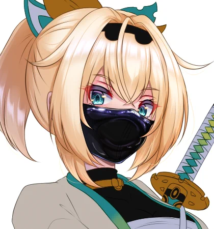 いろはちゃん進捗(マスクを付けるとニンニン感が増す) 