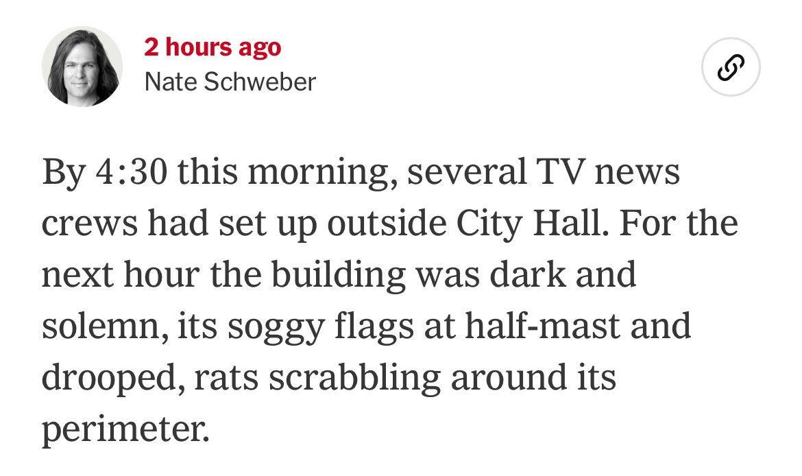 Somehow the most perfect description of NYC City Hall.