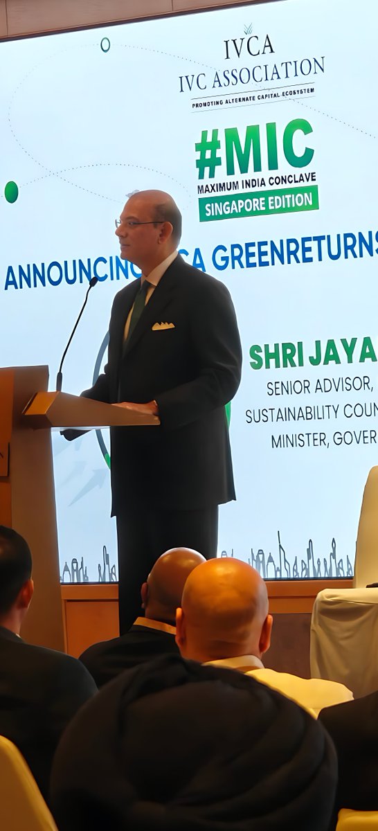 jayantsinha's tweet image. Looking forward to continuing this important conversation at the IVCA Green Returns Summit on Dec 2-3

Aligning capital with sustainability goals can unlock India’s green transition and accelerate the shift to a low-carbon economy. 🌱 (2/2) 

#GreenReturns