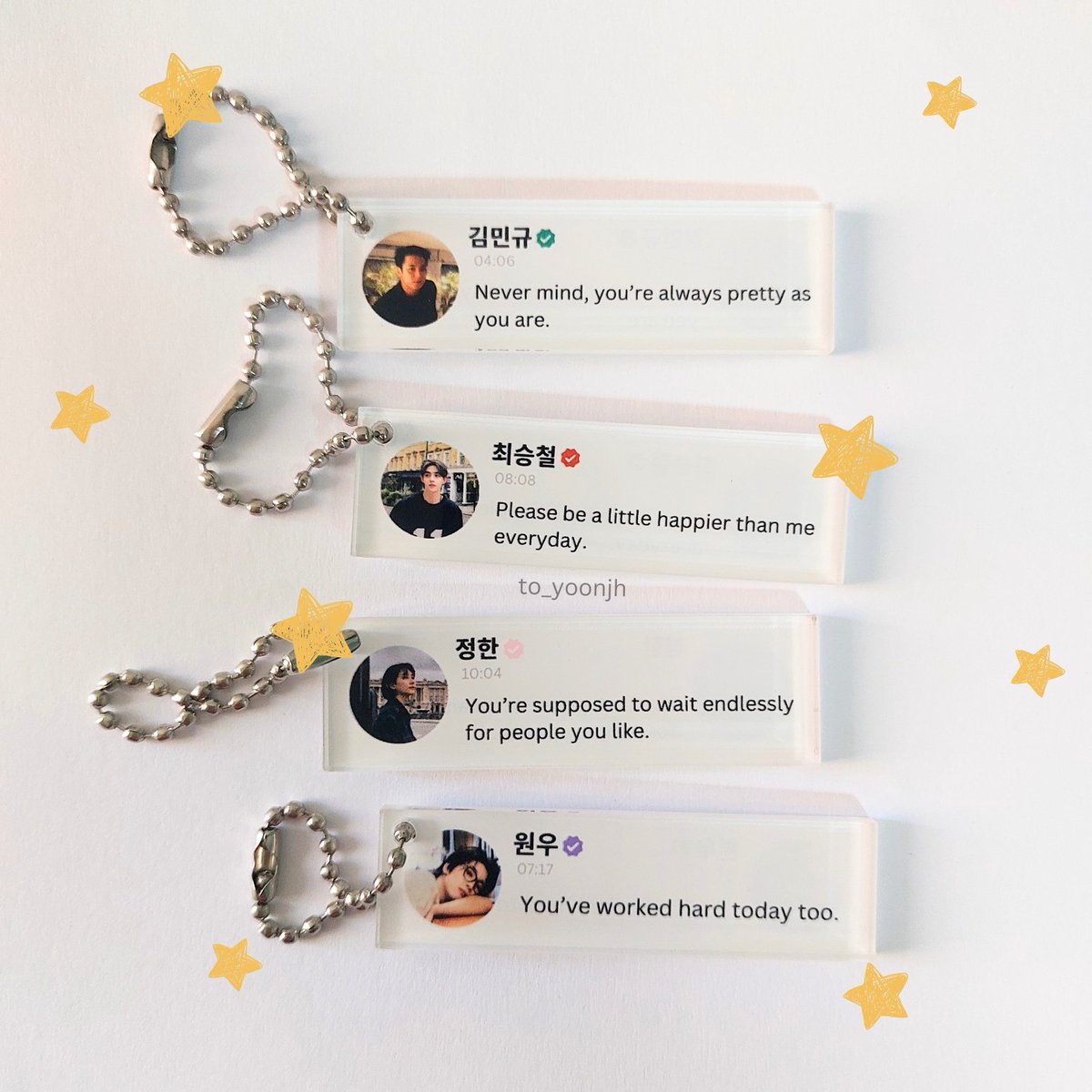 to_yoonjh's tweet photo. ☁️ ... seventeen weverse keyrings ... 🌷

how ironic na these came today, sakto pa talaga, no? 🥺 https://t.co/Bcqgb8IhM5