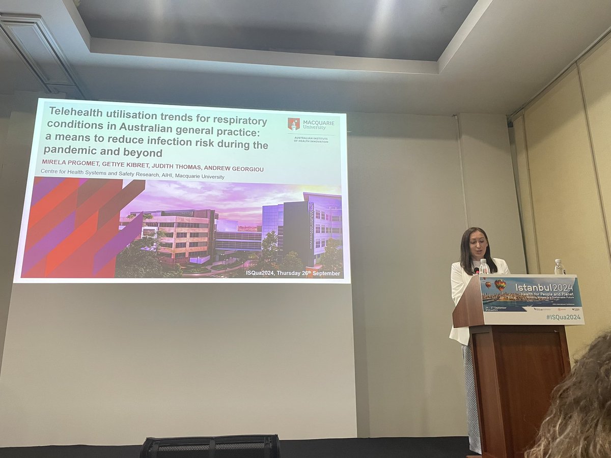 Magda Raban (@magdazr) on Twitter photo Trends in #telehealth consultations in Australian general practices between 2020 and 2023, presented by Dr Mirela Prgomet <a href="/AIHI_MQ/">Australian Institute of Health Innovation</a> #ISQUA2024 <a href="/AGeorgiouMQ/">Andrew Georgiou</a> Trends in #telehealth consultations in Australian general practices between 2020 and 2023, presented by Dr Mirela Prgomet <a href="/AIHI_MQ/">Australian Institute of Health Innovation</a> #ISQUA2024 <a href="/AGeorgiouMQ/">Andrew Georgiou</a>