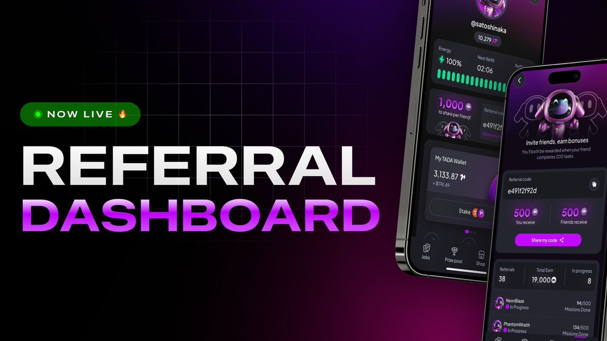 Ready to climb the ranks?🚀

Refer, Earn, Repeat!

For every friend you invite, you and your buddy both get 500 gems to buy extra batteries!🔋

Now, keep track of all your referrals with our brand new dashboard👇