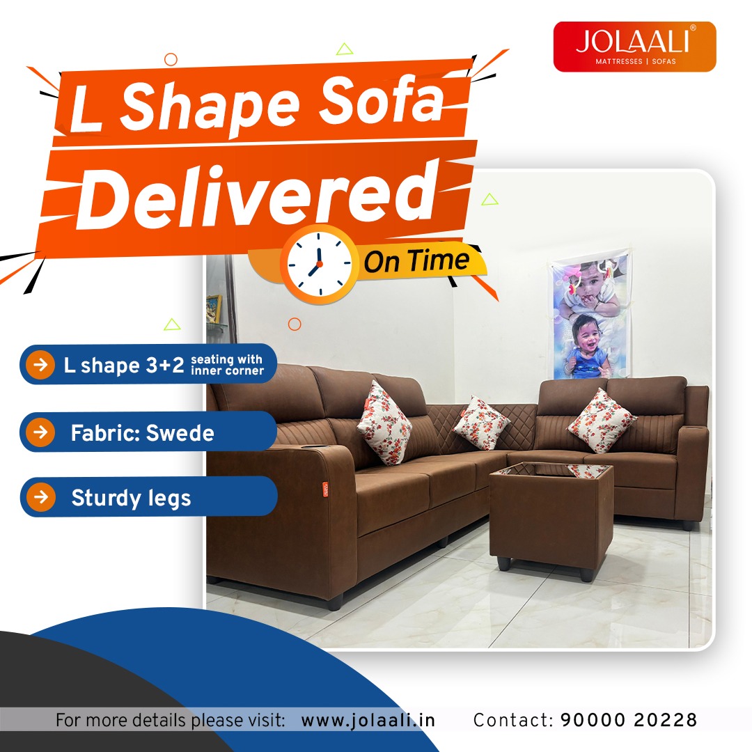 jolaali4's tweet photo. L Shape sofa delivered to another happy customer
Contact us at +91 90000 20228 or visit https://t.co/h20vfsAMwU for more details.
#Jolaali #ComfortDelivered #LuxurySofas #LivingRoomGoals #bestmattressstoreshyderabad #Customizedmattress #CustomizedPillows #HappyCustomer #hyderabad https://t.co/fyPM2F0UN9