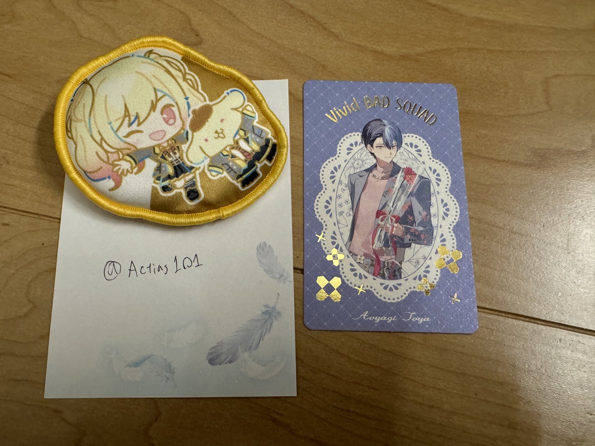 プロセカ感謝祭青柳冬弥グリーティングカード箔押し