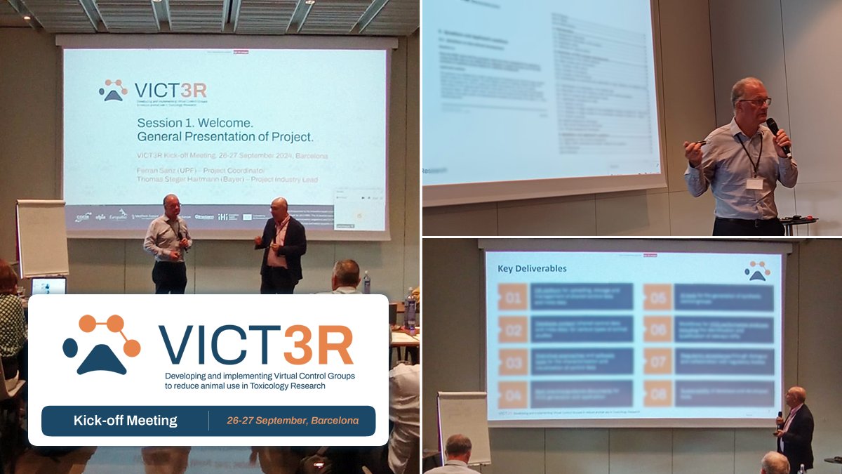 The #VICT3R Kick-off Meeting is officially underway! Thanks to our Coordinator Ferran Sanz and Industry Lead Thomas Steger-Hartmann for setting the stage for this transformative project. 

Exciting collaborations ahead!

<a href="/IHIEurope/">Innovative Health Initiative</a> #EUHealthResearch #Innovation #Toxicology #AI
