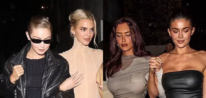 Kylie Jenner Stuns in Black Mini Dress with Kendall and Gigi Hadid at Rosalia's Paris Birthday Bash