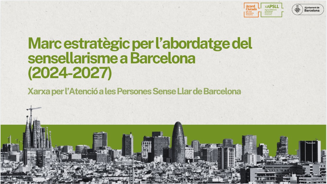 🔴 Ahir, la <a href="/xapsllb/">XAPSLL</a> va presentar als grups municipals el Marc Estratègic 2024-2027 per a l’abordatge del #sensellarisme a Barcelona. Un document clau per impulsar la prevenció, atenció i estabilització residencial, per reduir la vulneració de drets.