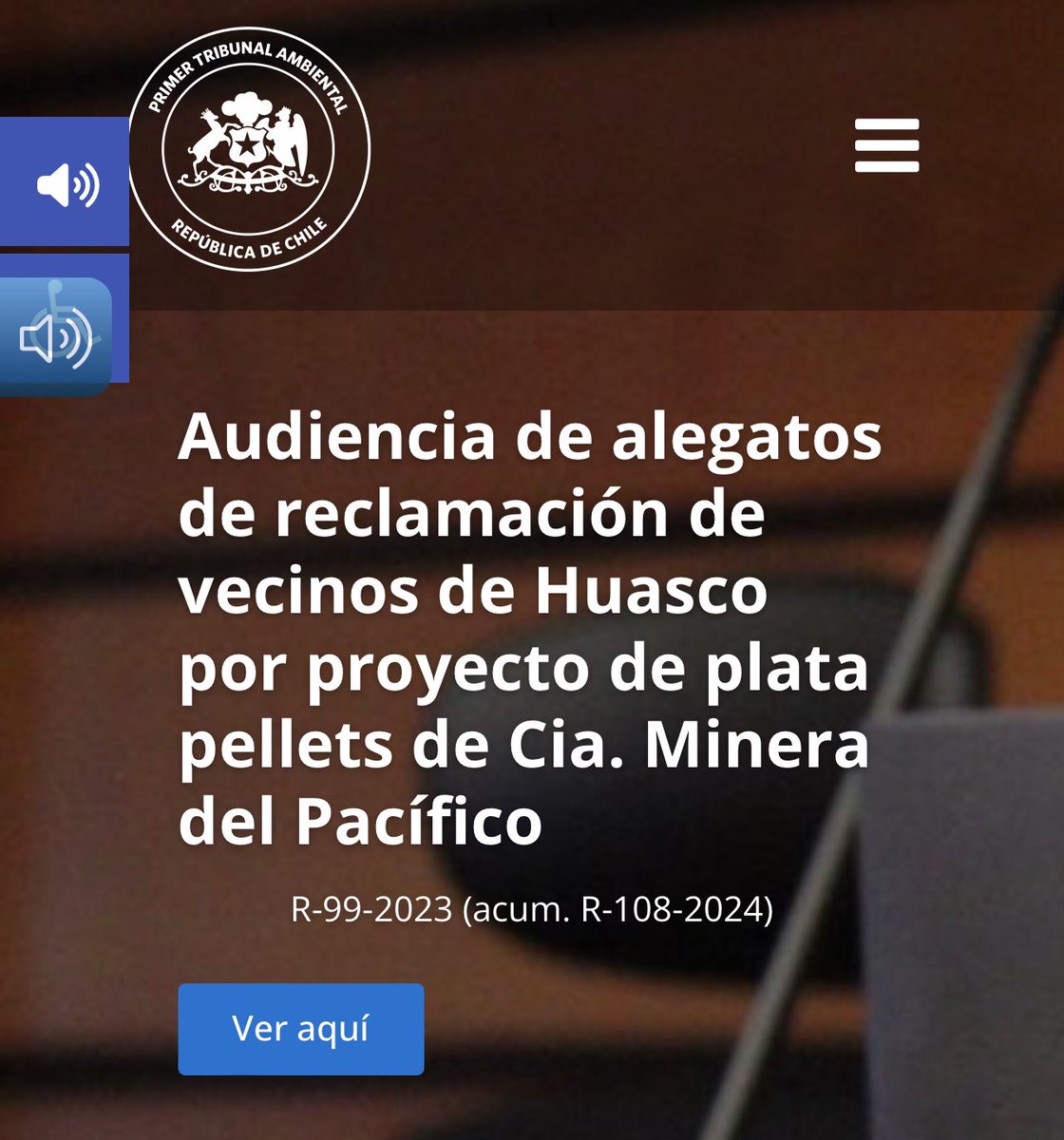 Hoy, a las 9 horas comienza la audiencia de alegatos por la reclamación de vecinos de #Huasco por la aprobación del proyecto de planta de pellets de Cia. Minera del Pacífico.
➡️Ver acá 1ta.cl/audiencia-de-a…