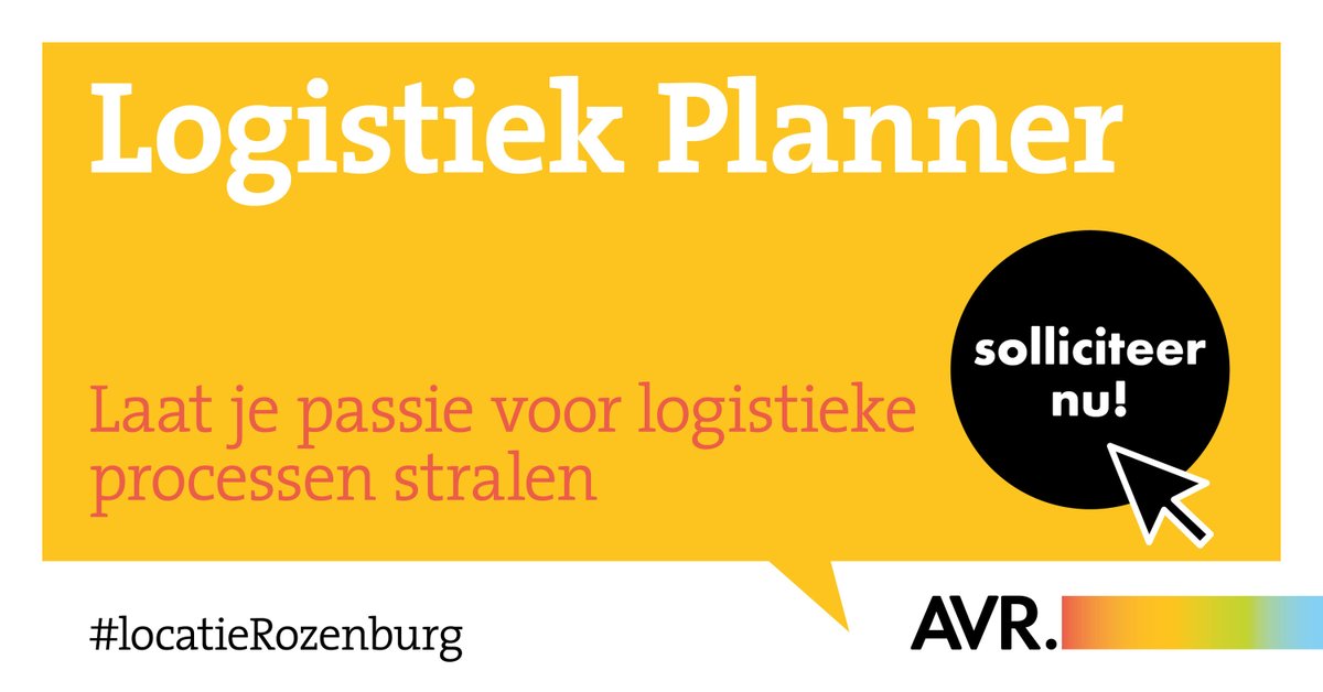 Bij AVR Rozenburg/Botlek zijn we op zoek naar een gedreven Logistiek Planner. In deze sleutelrol organiseer en optimaliseer jij onze logistieke processen. Zie jij jezelf in deze uitdagende rol en wil je bijdragen aan een duurzame toekomst? Solliciteer: werkenbijavr.nl/vacature/logis…