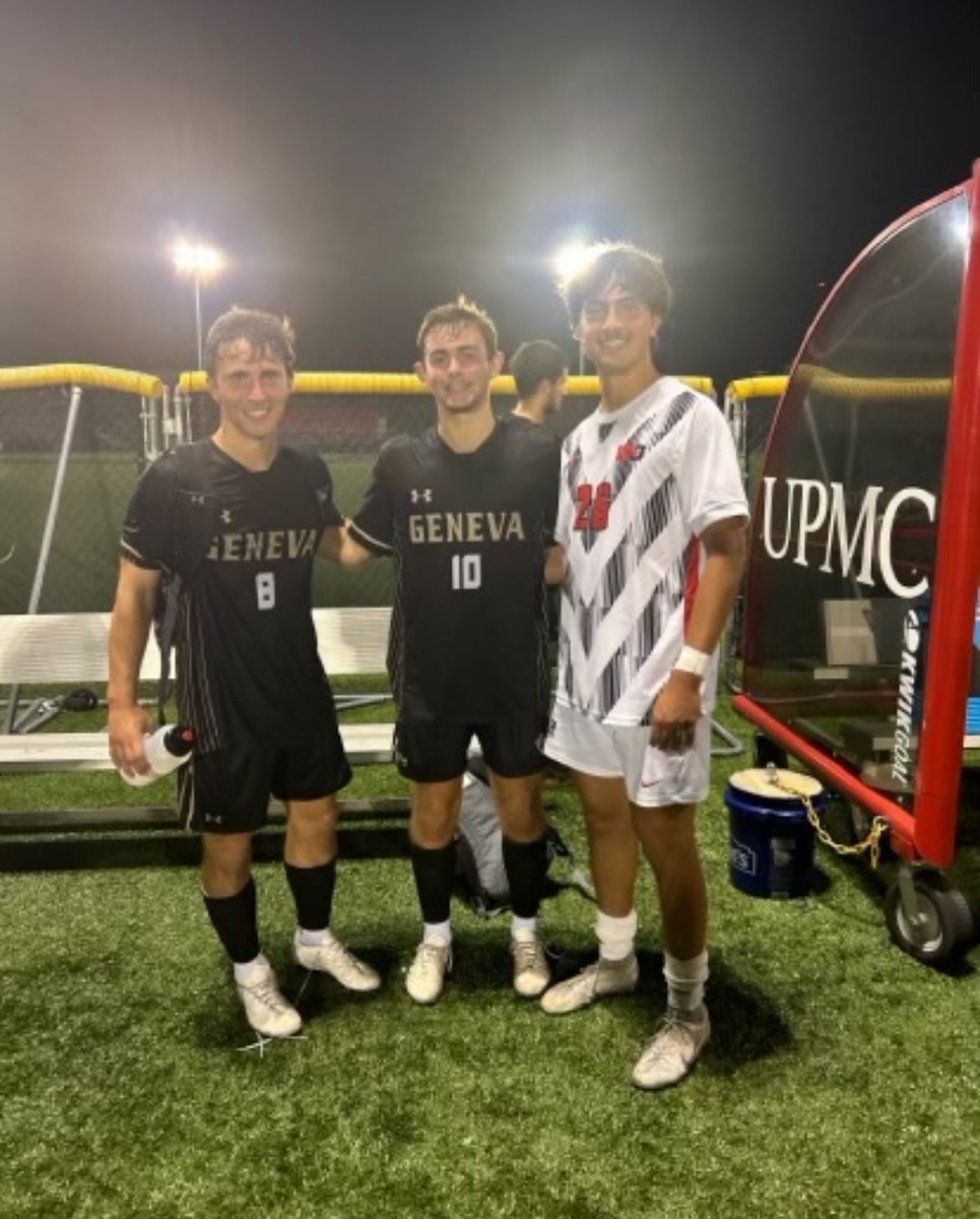 Cocalico Alumni

Darren Main, Luke Main (Geneva) and Zach Bollinger (Washington and Jefferson) played against each other on Wednesday. 

Great to see our Eagles in action at the next level.

Once an Eagle, always an Eagle 

<a href="/CocalicoBSoccer/">Cocalico Boys Soccer</a>