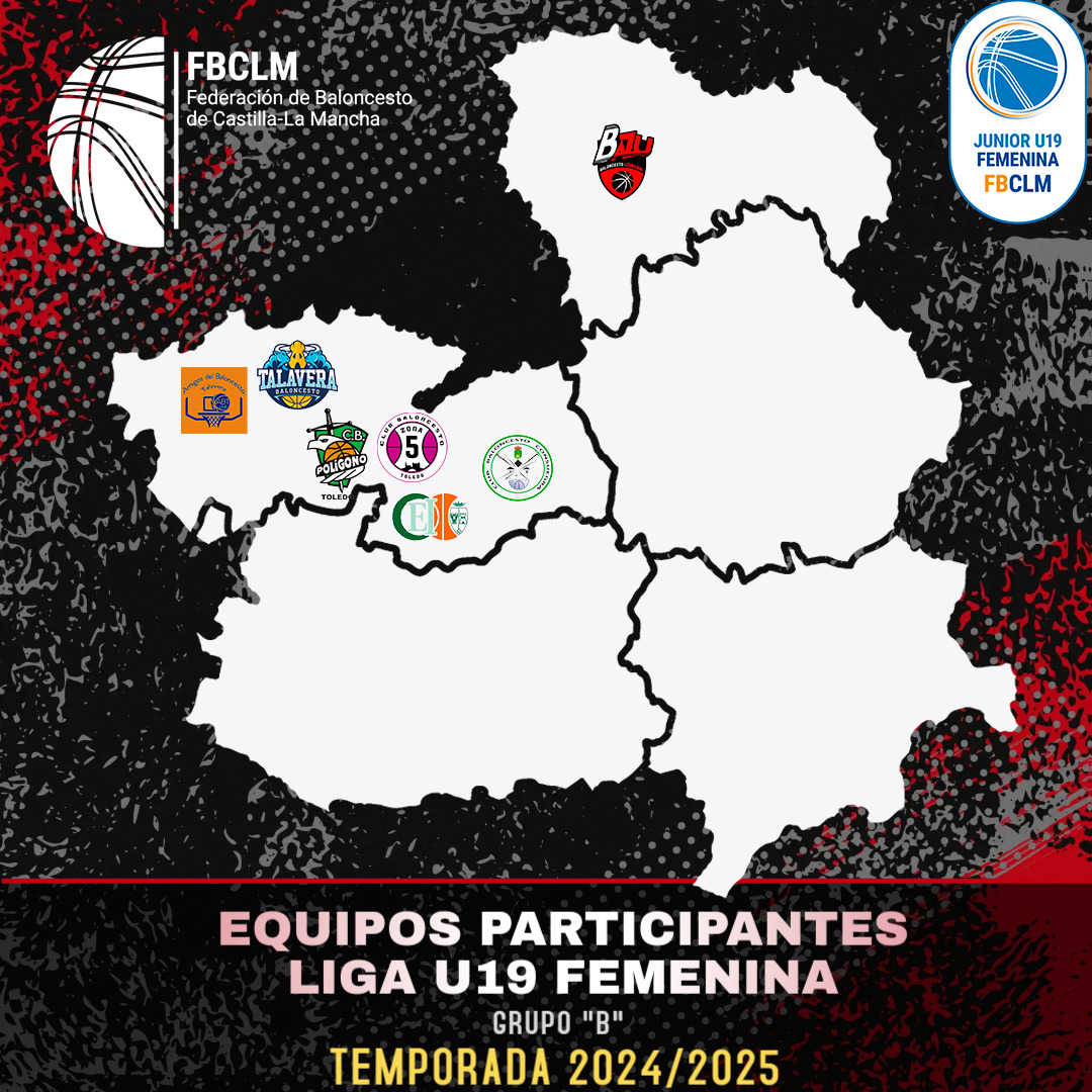 #CompeticionesFBCLM | Calendario Oficial para la Temporada 2024-2025 en la #LigaU19 🚺CALENDARIO GRUPO B👇👇
fbclm.net/competicionesf… #PasionXBasketLCM