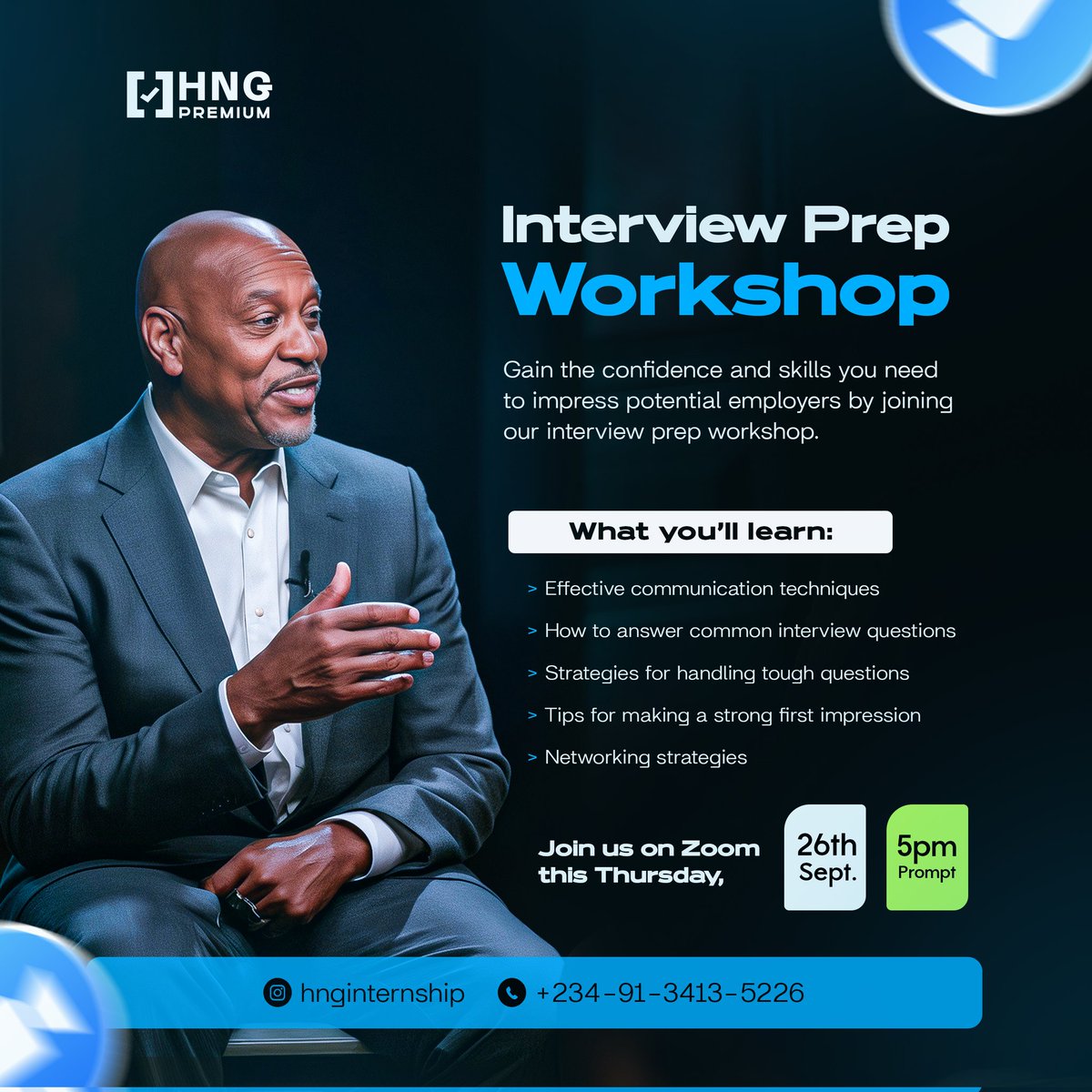 hnginternship's tweet photo. Interviews can be a bit daunting. We can relate and that's why we host regular Interview Prep Sessions on HNG Premium to ensure you're confident enough to ace your next interview and land your dream job.

Sessions like these happen only on HNG Premium. Register via https://t.co/HwTJlANUtc