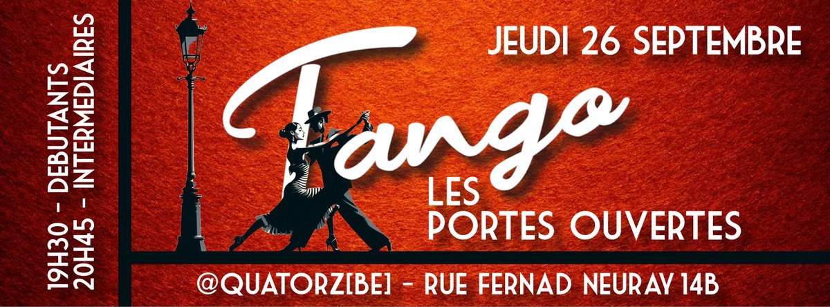 EasySwing1's tweet photo. [Tango] - Portes ouvertes ce soir! - https://t.co/8ImZFPvTjc https://t.co/yyQJuve4Nq