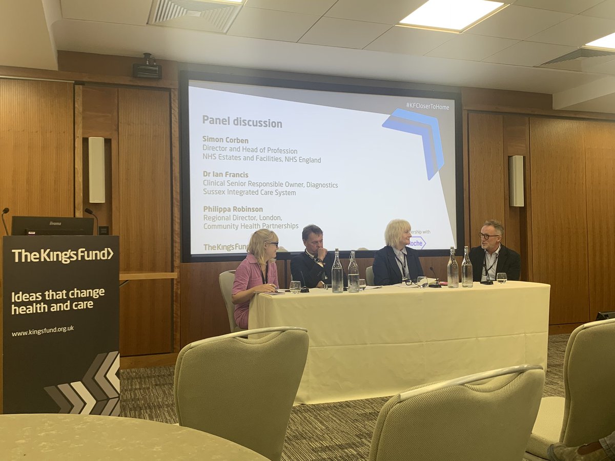 In estates room there was interesting discussion about how infrastructure can support moving the dial on care closer to home - ICS’s infrastructure strategies have just been submitted to Nhse based on core flex and tail approach. Should be a catalyst. 

Difference between
