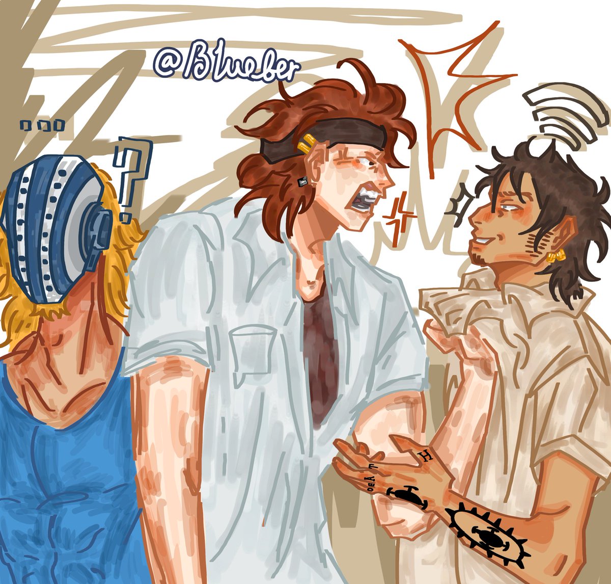 Shenkyi's tweet photo. —★,,School AU

"Uh, Killer seems superfluous..."

#ONEPIECE #Killer #EustassKid #TrafalgarLaw https://t.co/MijrWEIReE