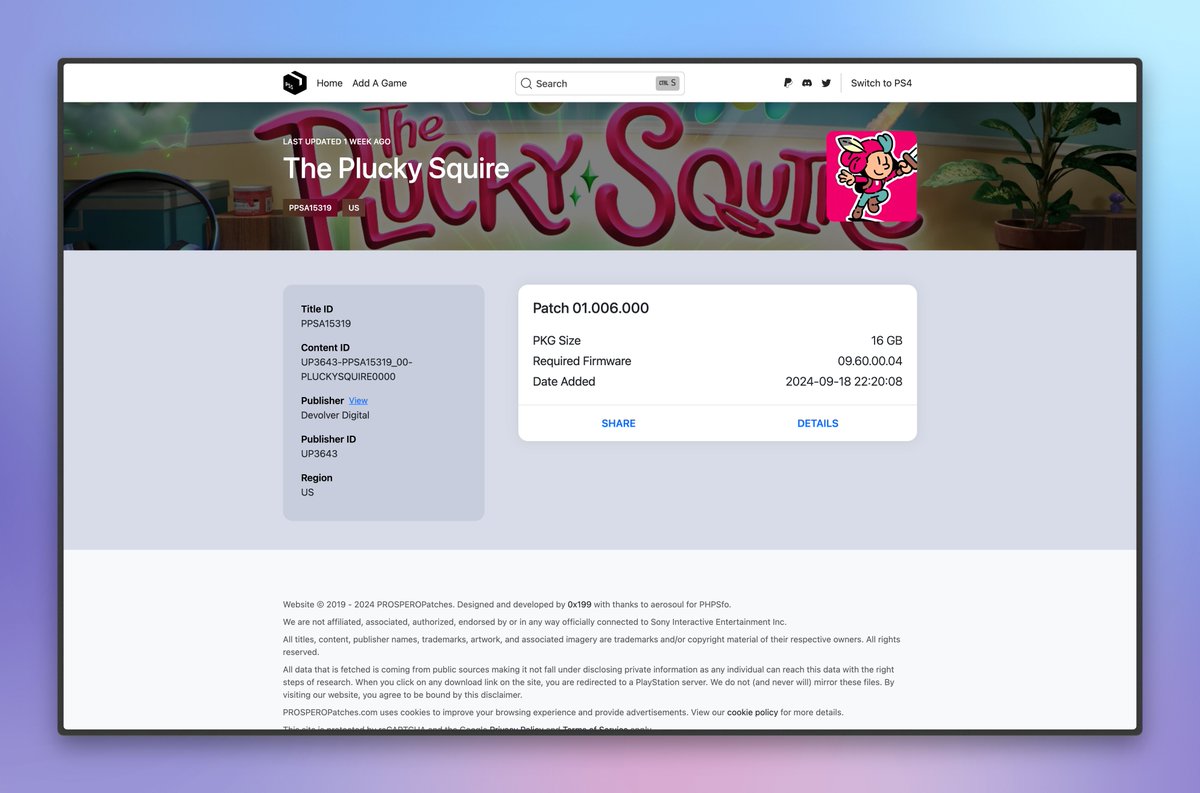 У меня уже несколько дней открыта вот эта вкладка, потому что мне достаточно понравилась The Plucky Squire, чтобы я всё-таки хотел её закончить, но я влетел в баг, который залочил мне прохождение как минимум до следующего патча :/