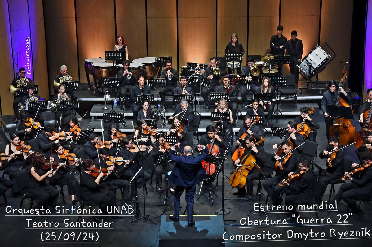 pastor virviescas (@pvirviescasg) on Twitter photo Anoche fue el estreno mundial de la Obertura "Guerra 22", con la Sinfónica UNAB en <a href="/teatrosantander/">Teatro Santander</a>. Hoy en Auditorio Mayor <a href="/unab_online/">Universidad UNAB</a> 7 p. m. Entrada libre. <a href="/JCOrdonez01/">Juan Carlos Ordóñez</a> <a href="/juangiorgi/">Juan Camilo Giorgi∴ MBA</a> <a href="/jmontoyabozzi/">Juan Camilo Montoya</a> <a href="/Jp_Remolina/">Juan Pablo Remolina</a> <a href="/javierferreiraj/">Javier Ferreira</a> <a href="/MpedrAngel/">Miguel Angel Pedraza</a> <a href="/helmanvillamiz4/">Helman Villamizar</a> <a href="/camilaboteros/">Camila Botero</a> <a href="/Piris/">P I R I S</a> Anoche fue el estreno mundial de la Obertura "Guerra 22", con la Sinfónica UNAB en <a href="/teatrosantander/">Teatro Santander</a>. Hoy en Auditorio Mayor <a href="/unab_online/">Universidad UNAB</a> 7 p. m. Entrada libre. <a href="/JCOrdonez01/">Juan Carlos Ordóñez</a> <a href="/juangiorgi/">Juan Camilo Giorgi∴ MBA</a> <a href="/jmontoyabozzi/">Juan Camilo Montoya</a> <a href="/Jp_Remolina/">Juan Pablo Remolina</a> <a href="/javierferreiraj/">Javier Ferreira</a> <a href="/MpedrAngel/">Miguel Angel Pedraza</a> <a href="/helmanvillamiz4/">Helman Villamizar</a> <a href="/camilaboteros/">Camila Botero</a> <a href="/Piris/">P I R I S</a>