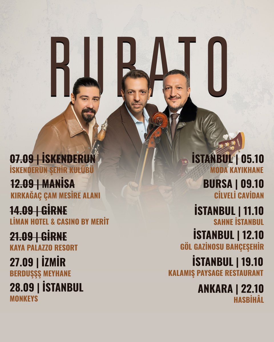 Dostlar, nerede ve ne zaman buluşuyoruz? 🎤 🗓️ 

#KonserTakvimi