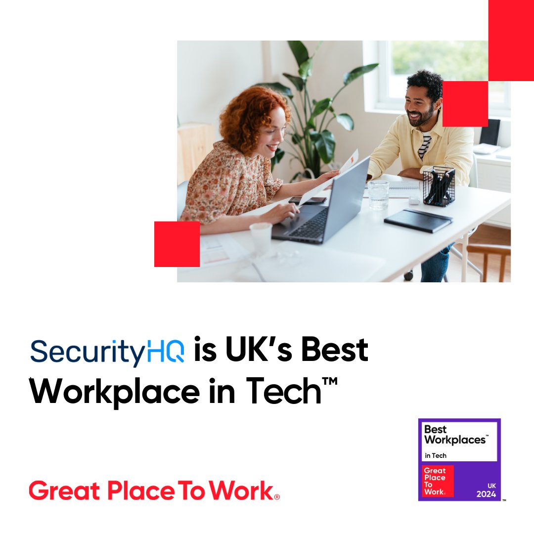 security_hq's tweet image. SecurityHQ has been acknowledged by &apos;Great Place To Work UK&apos; as one of the &apos;UK’s Best Workplaces for Tech&apos;. This recognition followed our recent certification as a &apos;Great Place to Work 2024&apos;.

We extend our sincere gratitude to the whole of our SecurityHQ Team.

#GreatPlaceToWork