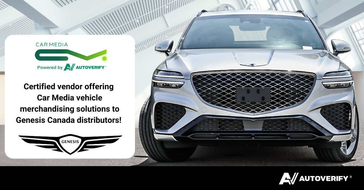 AV_GoDigital's tweet image. Exciting news for Genesis Canada distributors! 

AutoVerify is now a certified vendor, offering Car Media vehicle merchandising solutions to help you stand out in a competitive market. ✨🚘

Ready to learn more? Visit:

autoverify.com/dealer/genesis

#GenesisCanada #AutoVerify