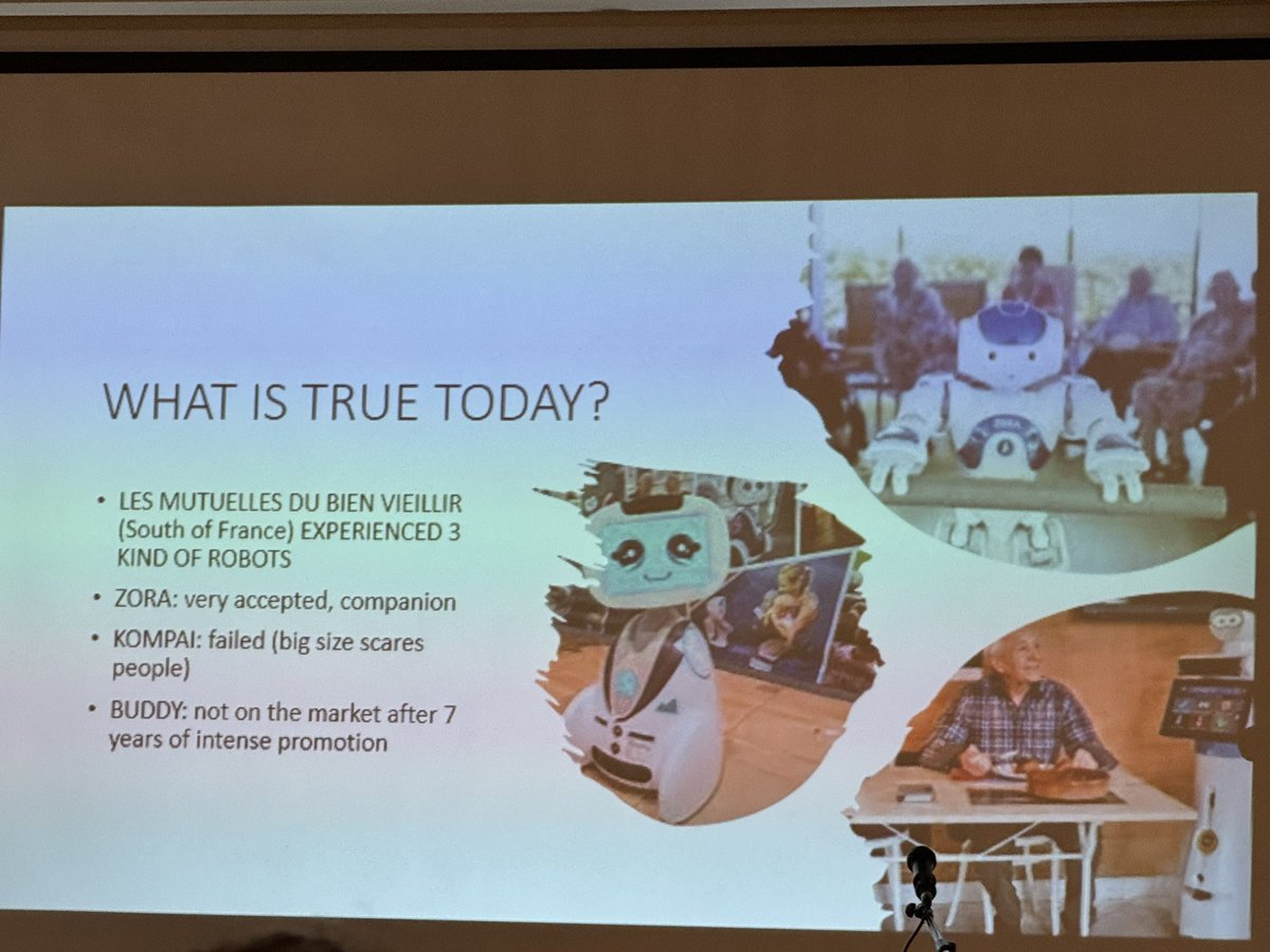 Next contribution on #technology with Jean-Marc Blance from <a href="/unimesfr/">Nîmes Université</a> on #robotics - he starts by stressing that humans are harmed by humans not robots! He goes on to say that they don’t all work! Small robots are liked!