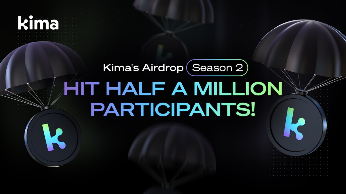 KimaNetwork's tweet photo. 🔥WOW! Kima's Airdrop Season 2 has officially hit half a million participants!🔥  

 🚀 A huge thank you to our amazing community for the incredible support! 💪 

 ⏳ Only 4 days left! ⏳
 Kima's Airdrop Season 2 wraps up on September 30th! 🏁

🎉 There's still time to complete your daily tasks and climb the leaderboard for those rewards! 

💰💪  Hurry up and make every day count!   

🔗https://t.co/KJQKmpBWXm  

❗Note. Make sure you use only official links mentioned by Kima Network.
