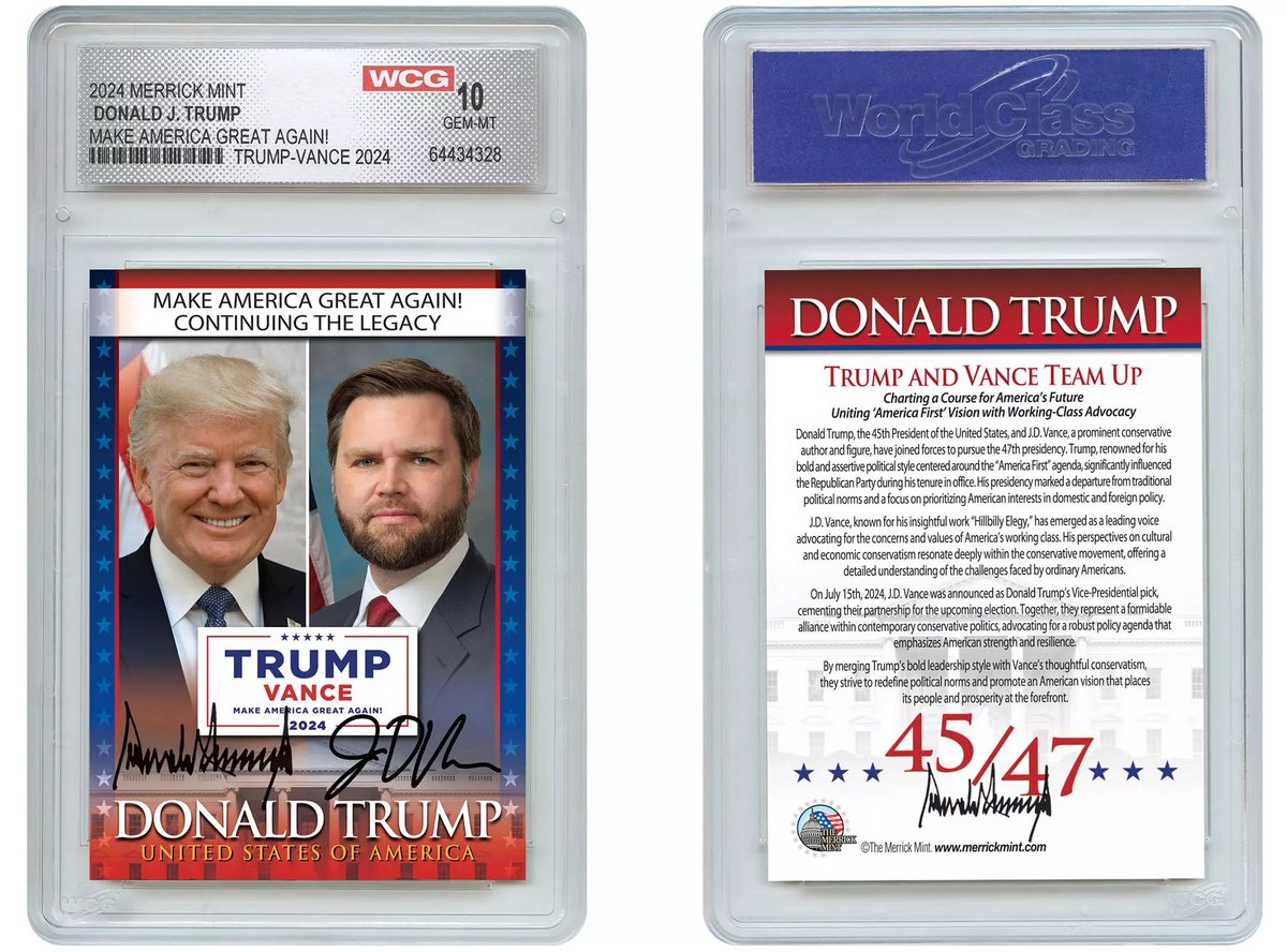 MalayalamFeeds's tweet image. 🔥 Uniting bold leadership &amp;amp; thoughtful conservatism! Celebrate the Trump Vance 2024 team with this exclusive trading card! Get yours now! 🦅 #AmericaFirst #TrumpVance2024 #ConservativePride

Order Yours: tinyurl.com/8dabx9da
Order Yours: