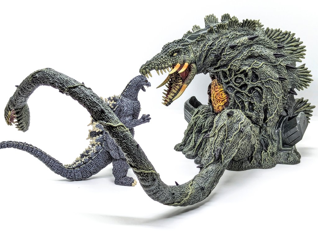 東宝怪獣コレクション　ゴジラVSビオランテ　組み立て済み　セット！ 東宝怪獣コレクション ゴジラ VS ビオランテ 80mと120mは統一スケール