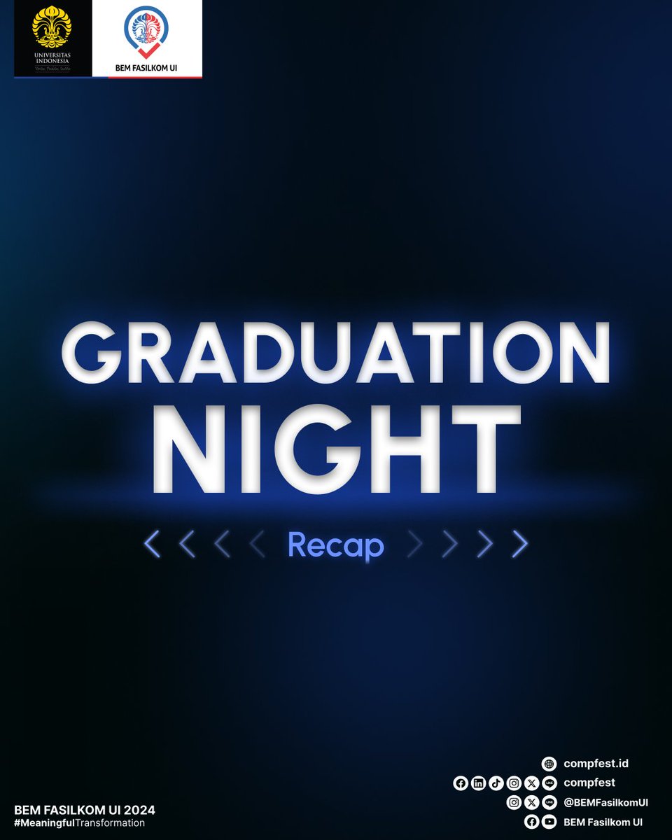 COMPFEST's tweet photo. Graduation Night Was a Blast!

Kami mengucapkan selamat kepada seluruh peserta Academy yang telah berhasil menyelesaikan perjalanan mereka dan bergabung dengan kami di Graduation Night! 

@COMPFEST
https://t.co/Ur6bLk8lGW
#ExpandTheHorizon
#COMPFEST16 https://t.co/vHkS3jFI1w