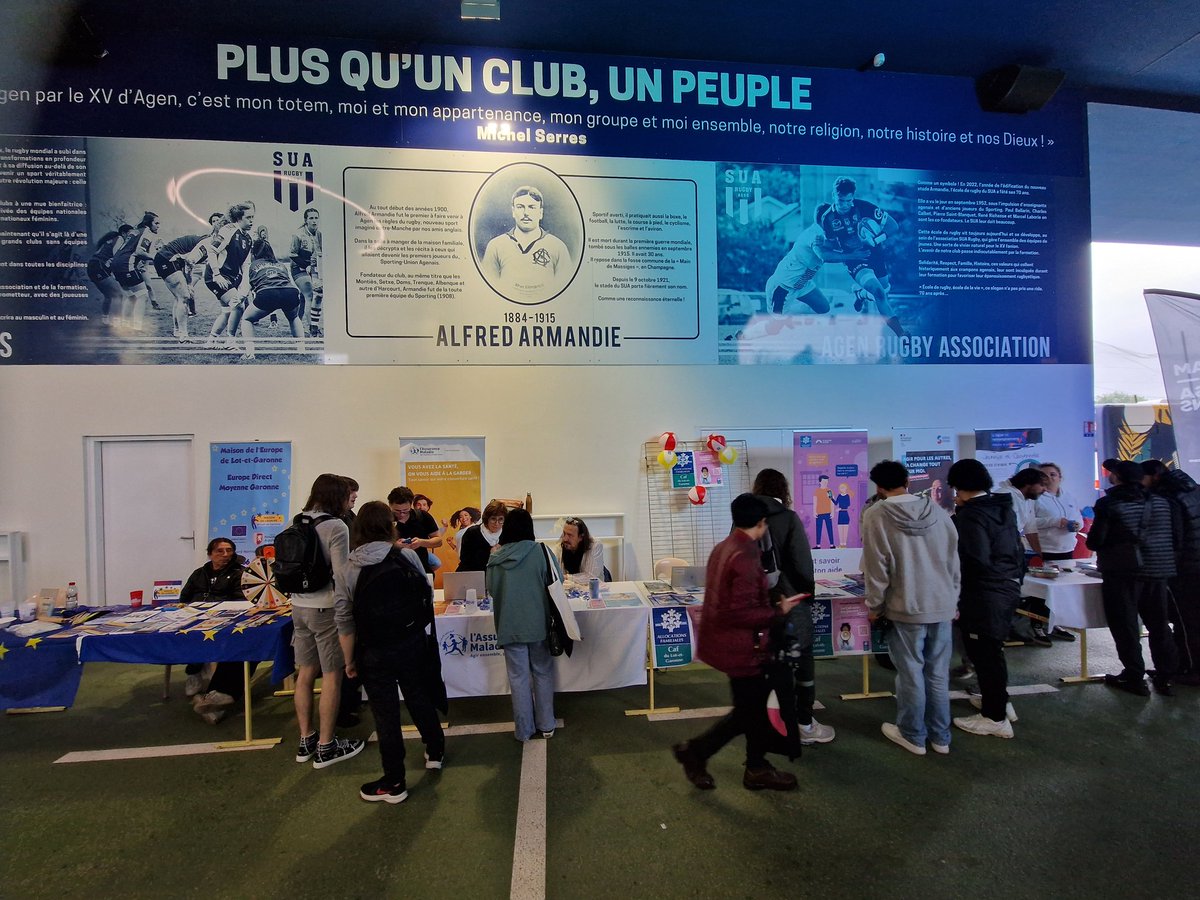 En direct des #Integrajeunaises au stade Armandie et dans une ambiance festive, la Caf est présente afin de renseigner les #jeunes sur l'#aide au #logement,  la #Primedactivité, le #BAFA, le #BAFD, #caf.fr... On vous attend !