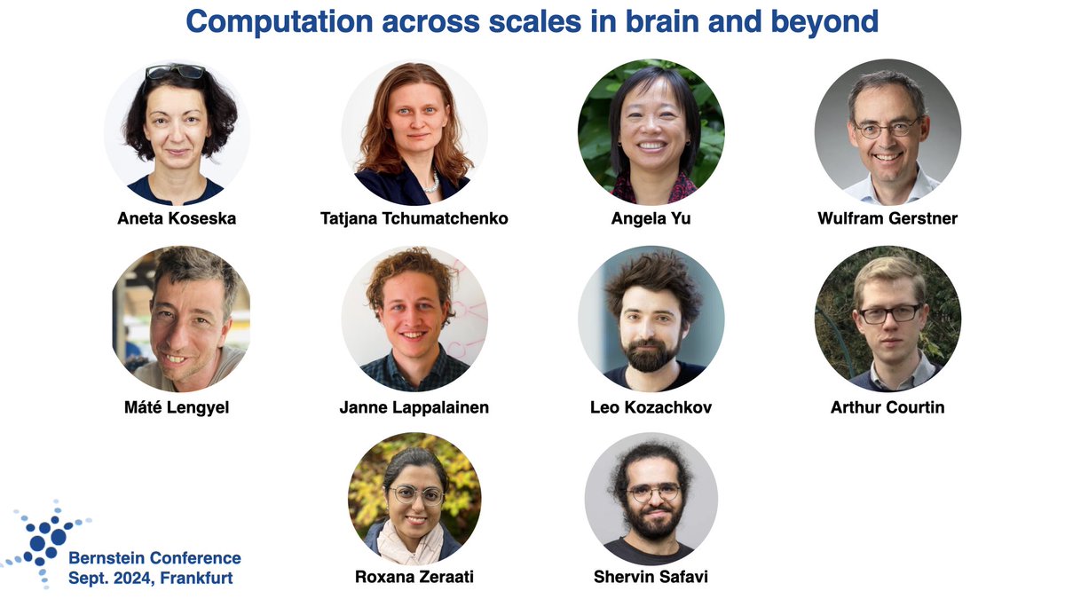Roxana Zeraati (@roxana_zeraati) on Twitter photo Headed to <a href="/BernsteinNeuro/">Bernstein Network Computational Neuroscience</a> Conference this weekend and interested in how biological computation is performed across different scales from single neurons to populations and whole-brain and even astrocytes and
the whole body, drop by our workshop co-organized w/ <a href="/neuroprinciples/">Shervin Safavi</a> Headed to <a href="/BernsteinNeuro/">Bernstein Network Computational Neuroscience</a> Conference this weekend and interested in how biological computation is performed across different scales from single neurons to populations and whole-brain and even astrocytes and
the whole body, drop by our workshop co-organized w/ <a href="/neuroprinciples/">Shervin Safavi</a>
