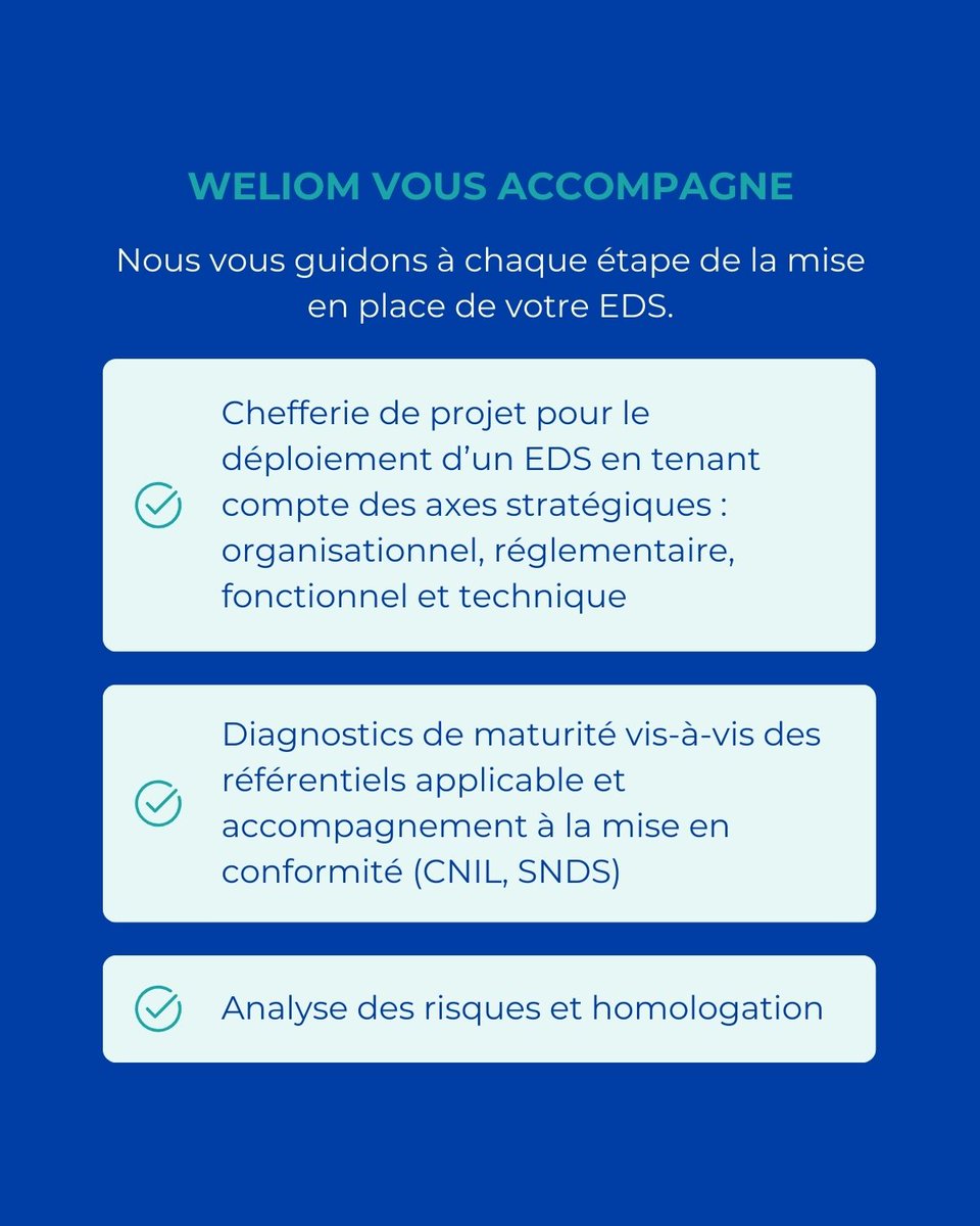 weliom_conseil's tweet image. #ZoomSur les Entrepôts de Données de Santé ! 📊
Transformez la gestion des données de votre établissement grâce à un EDS, pour en savoir plus et discuter de vos besoins, contactez-nous 🏥