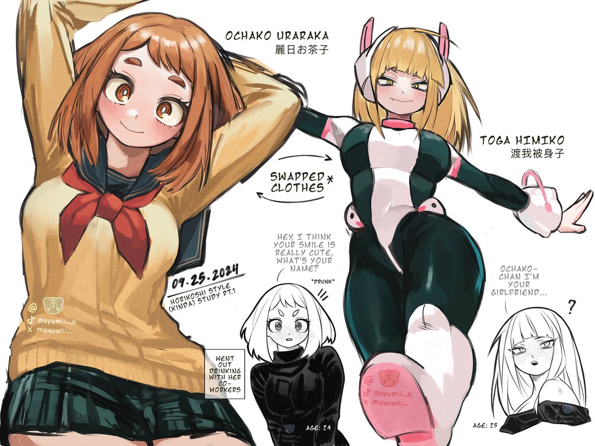 Girlfriends #Ochakouraraka #togahimiko #togachako #tgchk #himiocha #MHA
