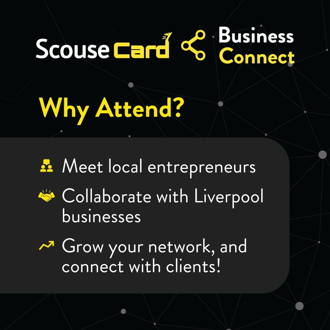 Scouse_Card's tweet photo. 📣 Scouse Card Business Connect is back!

Looking to grow your biz &amp; meet some top local talent? Join us for a boss networking event on Wed 16th October at Switch Coffee Bar 🙌

Book your spot on Eventbrite 👉 https://t.co/RriZzfV3sr

#NetworkingEvent #LiverpoolBusiness https://t.co/1vetZU4cZS