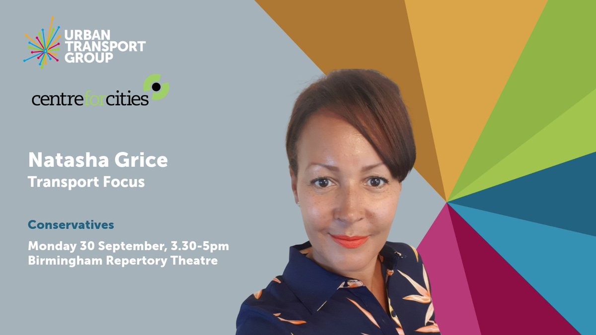 Urban Transport Group (@utg_uk) on Twitter photo Natasha Grice of <a href="/TransportFocus/">Transport Focus</a> joins our line-up of transport leaders and policy experts at our #Con24 fringe event with <a href="/CentreforCities/">Centre for Cities</a>.
Together, the panel will debate how transport can play its full role in enabling economic growth, decarbonisation and social mobility. Natasha Grice of <a href="/TransportFocus/">Transport Focus</a> joins our line-up of transport leaders and policy experts at our #Con24 fringe event with <a href="/CentreforCities/">Centre for Cities</a>.
Together, the panel will debate how transport can play its full role in enabling economic growth, decarbonisation and social mobility.
