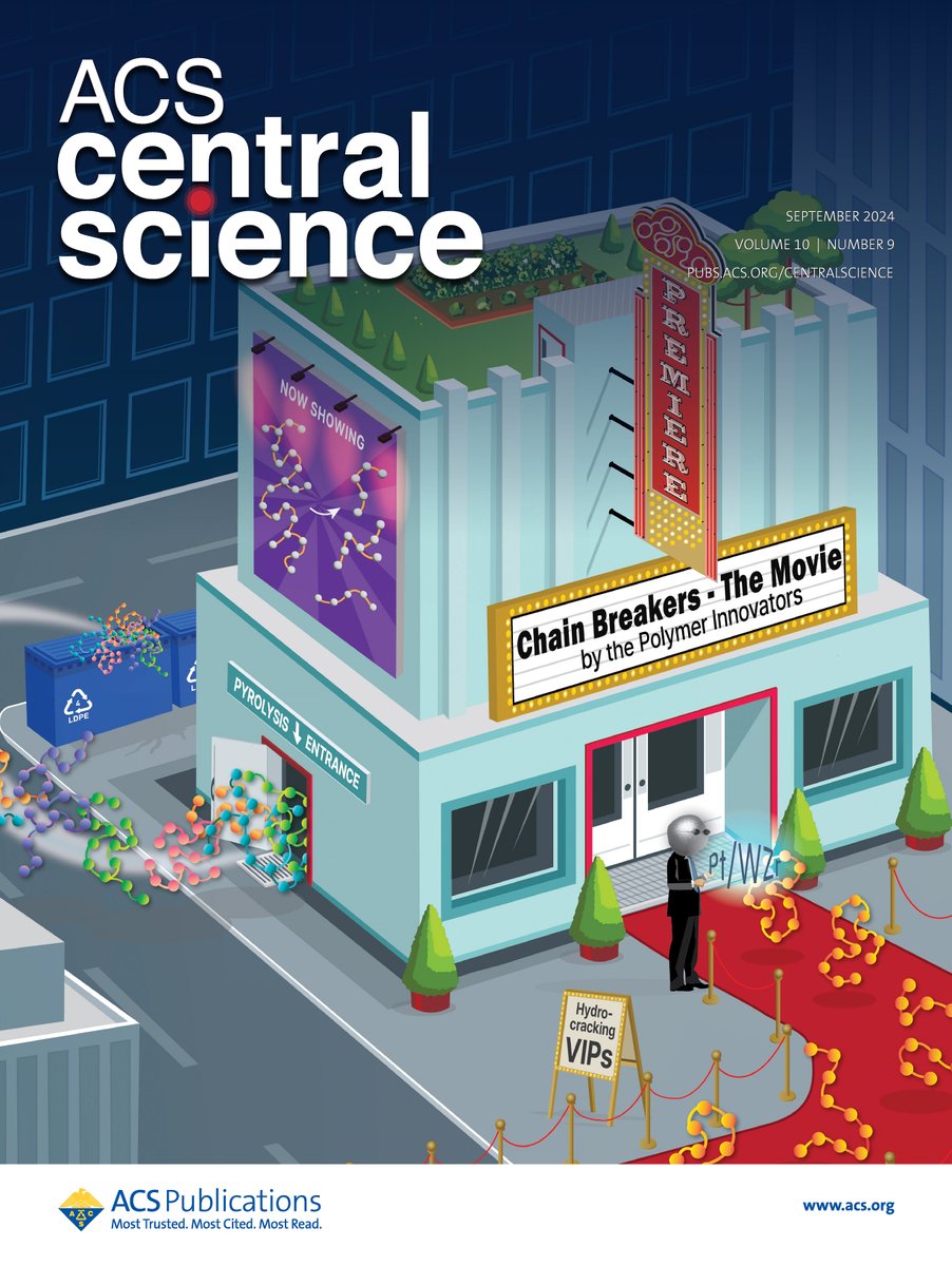 The UD research team featured on the latest cover of ACS Central Science looked at pathways to valorize polyethylene waste into valuable small molecules and developed a method to track the polymer chain transformations during deconstruction. ➡️ pubs.acs.org/doi/10.1021/ac…